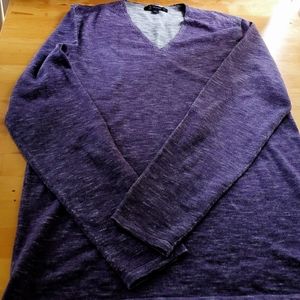 John varvatos purple v-neck sweater
